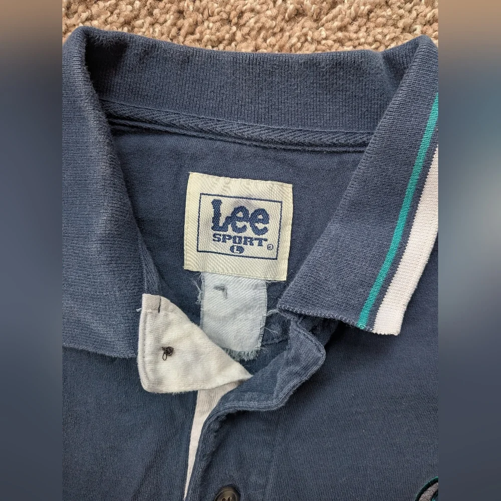 Vintage Lee Sport Seattle Mariners Polo Shirt Large - Picture 7 of 12